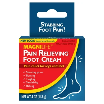 MagniLife Pain Relieving Foot Cream, Moisturizing Formula Relieves Pain, 4 oz.