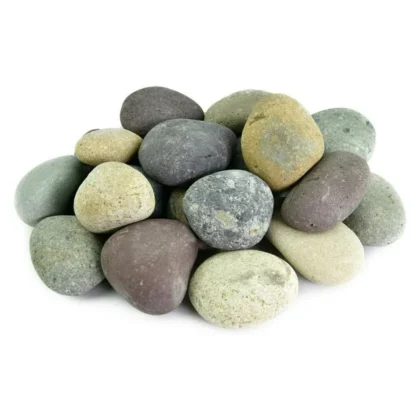 TiaGOC 50 Lb. Premium Large Mixed Mexican Stone Beach Pebbles 3-5 inches, Decor, Garden, Landscape, Pathways, Backyard, Rock Pebbles