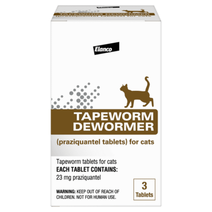 Elanco Tapeworm Removal Dewormer for Cats, 3 Tablets Praziquantel