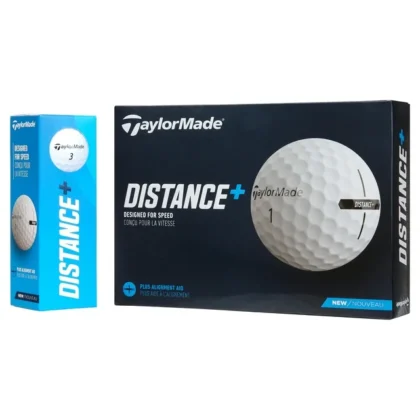 TaylorMade 2021 Distance Plus White, 12bp Golf Balls
